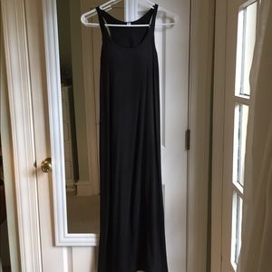 Uniqlo Maxi Black Dress Padded Bra Extra Small